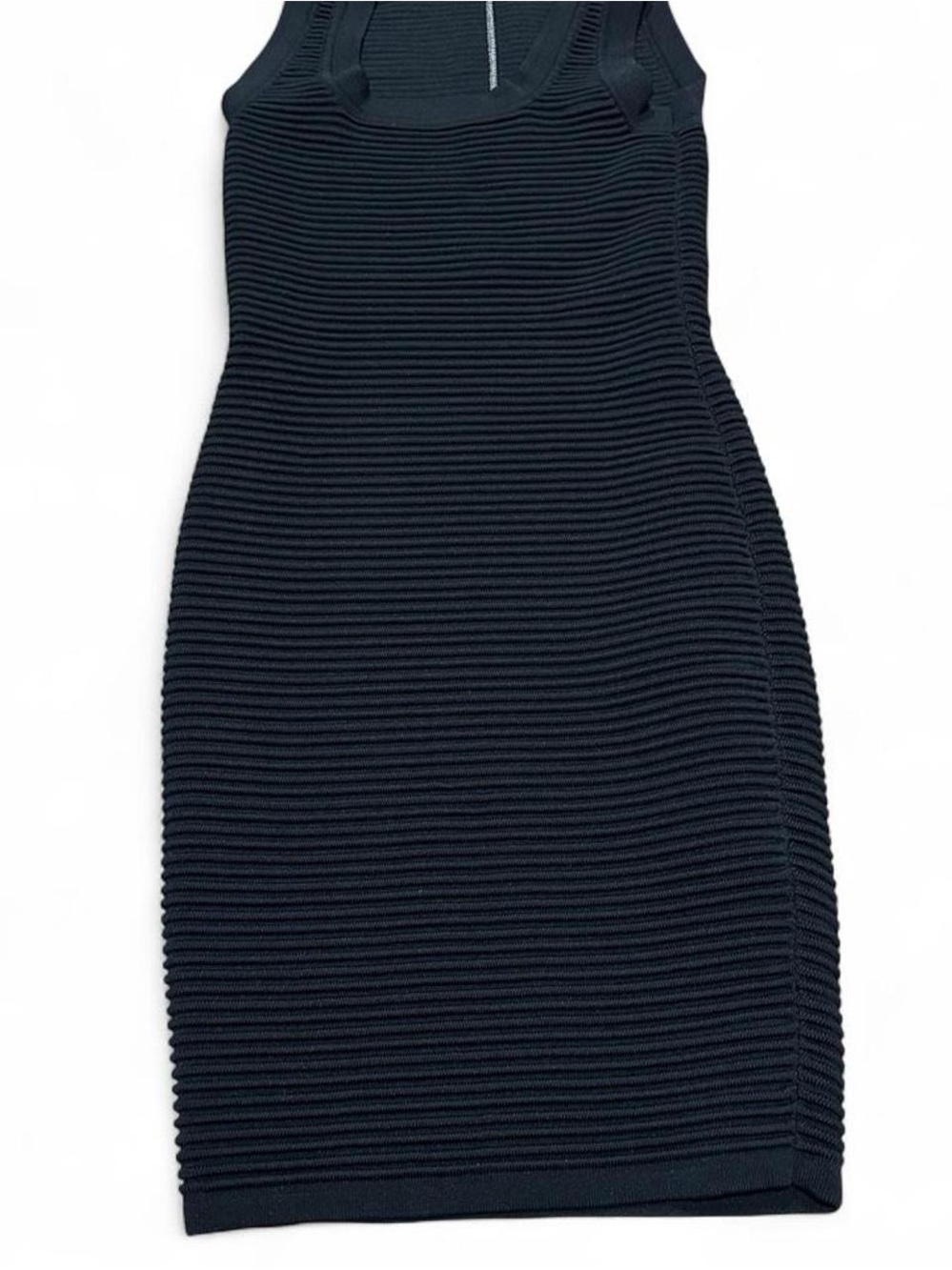 Ronny Kobo Collection Black Ribbed Tank Midi Dress